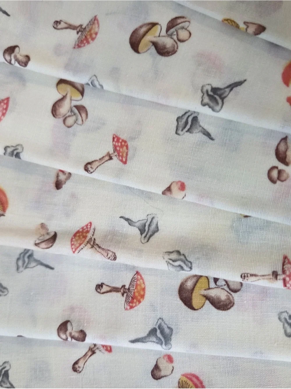 Vintage Mushroom Cottage Core Napkins Set Of 10 Washable